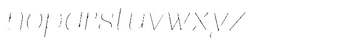 Julima Round Slant Th Ex Hairline Font LOWERCASE