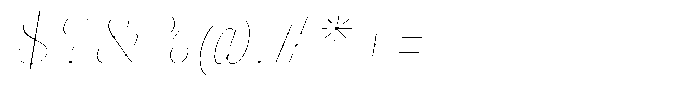 Julima Round Slant Th Sm Ex Hairli Font OTHER CHARS