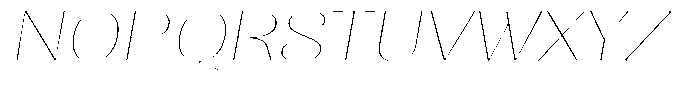 Julima Round Slant Th XEHairline Font UPPERCASE