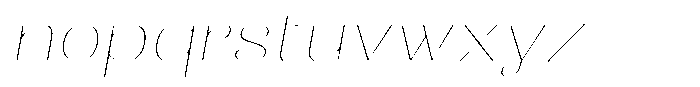 Julima Round Slant Th XEHairline Font LOWERCASE