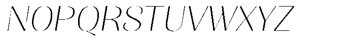 Julima Round Slant Thin Expanded Font UPPERCASE