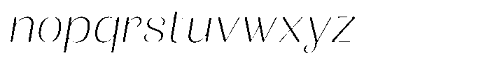 Julima Round Slant Thin Expanded Font LOWERCASE