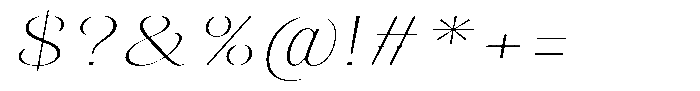 Julima Round Slant Thin Extra Exp Font OTHER CHARS