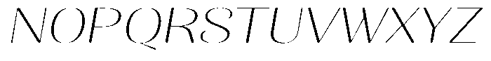Julima Round Slant Thin Extra Exp Font UPPERCASE