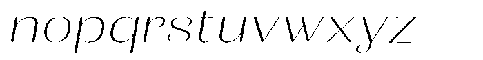 Julima Round Slant Thin Extra Exp Font LOWERCASE