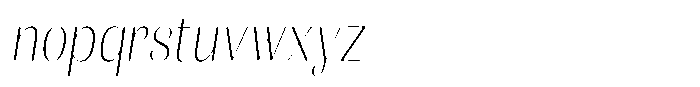 Julima Round Slant Thin Sem Condensed Font LOWERCASE