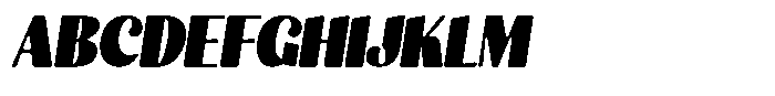 Julima Round Slant XBlk Sm Condensed Font UPPERCASE