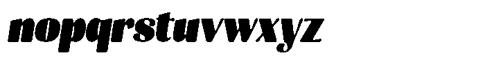 Julima Round Slant XBlk Sm Condensed Font LOWERCASE