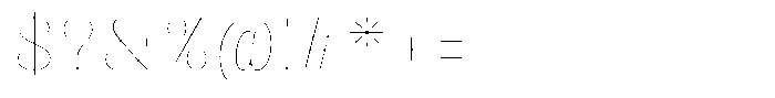 Julima Round Th Sm Ex Hairline Font OTHER CHARS