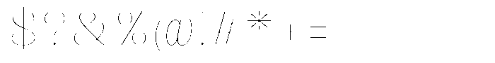 Julima Round Thin Exp Hairline Font OTHER CHARS