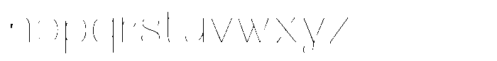 Julima Round Thin Exp Hairline Font LOWERCASE