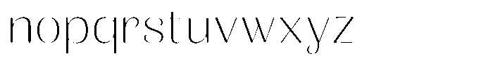 Julima Round Thin Expanded Font LOWERCASE
