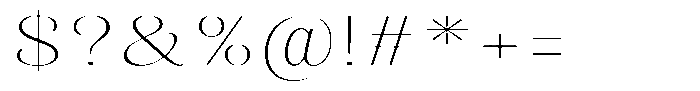 Julima Round Thin Extra Expanded Font OTHER CHARS