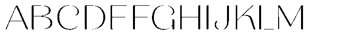 Julima Round Thin Extra Expanded Font UPPERCASE