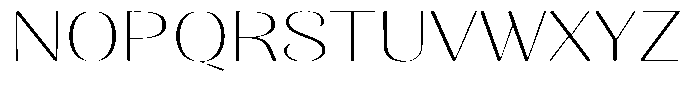 Julima Round Thin Extra Expanded Font UPPERCASE