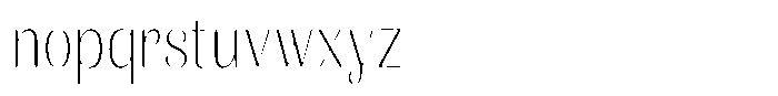 Julima Round Thin Semi Condensed Font LOWERCASE