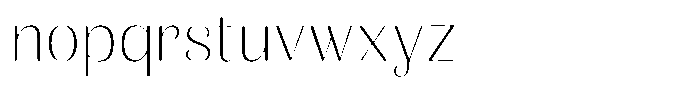 Julima Round Thin Semi Expanded Font LOWERCASE