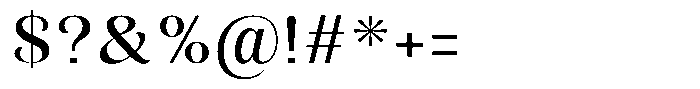 Julima Semi Expanded Font OTHER CHARS