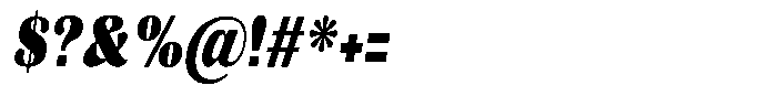 Julima Slant Black Condensed Font OTHER CHARS