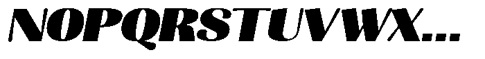 Julima Slant Black Expanded Font UPPERCASE