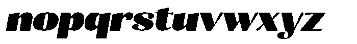 Julima Slant Black Expanded Font LOWERCASE