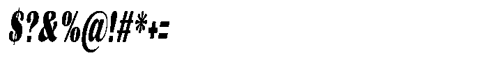Julima Slant Black Extra Condensed Font OTHER CHARS