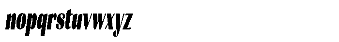 Julima Slant Black Extra Condensed Font LOWERCASE