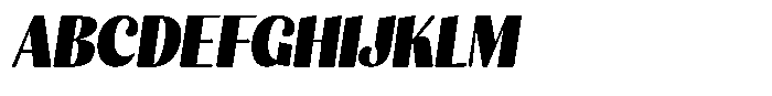 Julima Slant Black Semi Condensed Font UPPERCASE