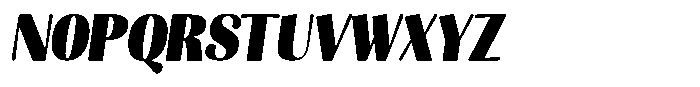 Julima Slant Black Semi Condensed Font UPPERCASE