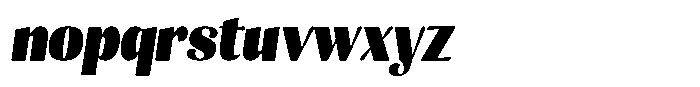 Julima Slant Black Semi Condensed Font LOWERCASE