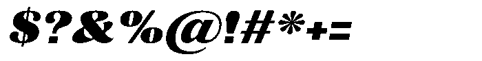 Julima Slant Black Semi Expanded Font OTHER CHARS