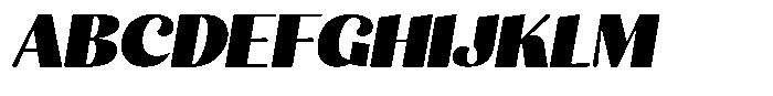 Julima Slant Black Semi Expanded Font UPPERCASE