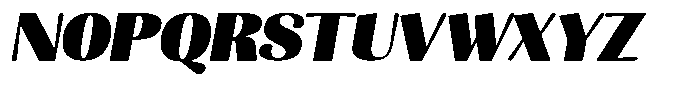 Julima Slant Black Semi Expanded Font UPPERCASE