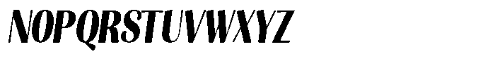 Julima Slant Bold Condensed Font UPPERCASE