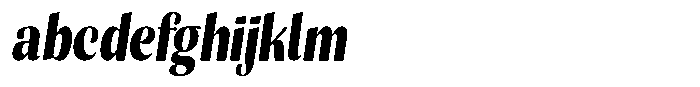 Julima Slant Bold Condensed FONT
