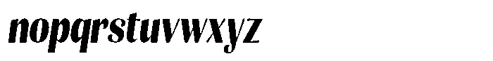 Julima Slant Bold Condensed Font LOWERCASE