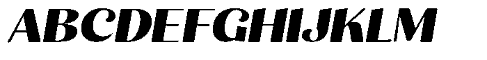 Julima Slant Bold Expanded Font UPPERCASE