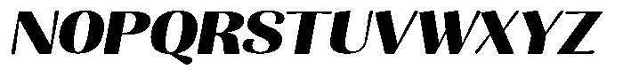 Julima Slant Bold Expanded Font UPPERCASE