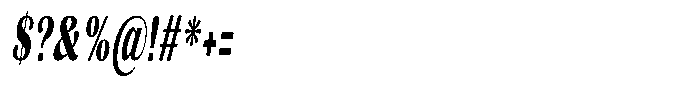 Julima Slant Bold Extra Condensed Font OTHER CHARS