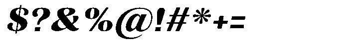 Julima Slant Bold Semi Expanded Font OTHER CHARS