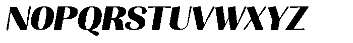 Julima Slant Bold Semi Expanded Font UPPERCASE