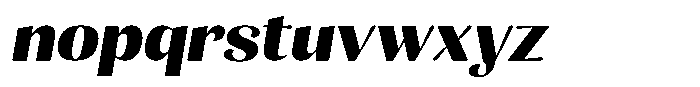 Julima Slant Bold Semi Expanded Font LOWERCASE