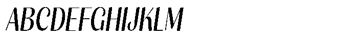 Julima Slant Condensed Font UPPERCASE