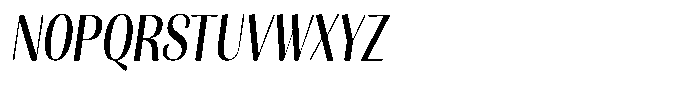 Julima Slant Condensed Font UPPERCASE