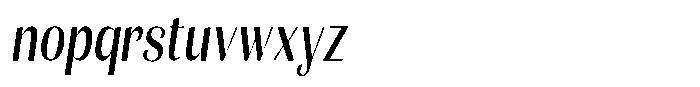 Julima Slant Condensed Font LOWERCASE
