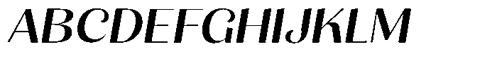 Julima Slant Expanded Font UPPERCASE