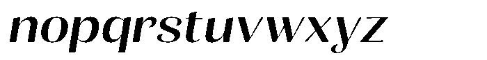 Julima Slant Expanded Font LOWERCASE