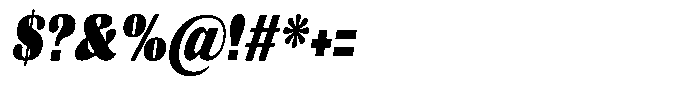 Julima Slant Extra Black Condensed Font OTHER CHARS