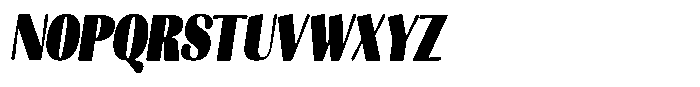 Julima Slant Extra Black Condensed Font UPPERCASE