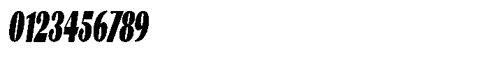 Julima Slant Extra Black Extra Condensed Font OTHER CHARS